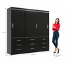 Guarda Roupa Casal 3 Portas 9 Gavetas Isabela - 4