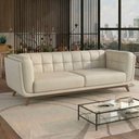 Ver imagem 2 de Sofa Living 2 Lugares Bellare 180 cm Pes Madeira Courino Tcs 725 Moll