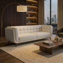 Ver imagem 6 de Sofa Living 2 Lugares Bellare 180 cm Pes Madeira Courino Tcs 725 Moll