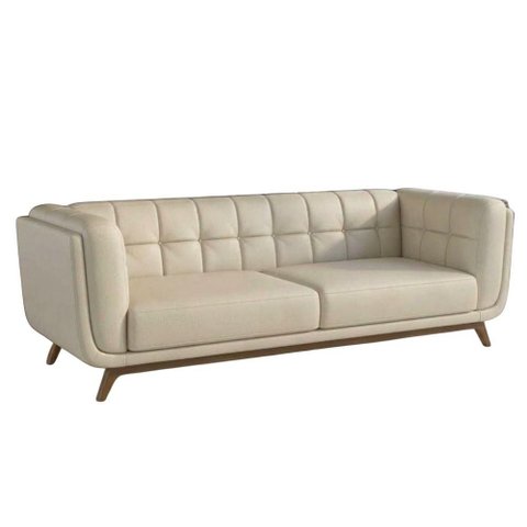 Sofa Living 2 Lugares Bellare 180 cm Pes Madeira Courino Tcs 725 Moll