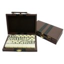 Ver imagem 1 de Domino Profissional 28 Pecas Osso com Maleta Luxo Jogo Profissional Estojo Caixa Completo