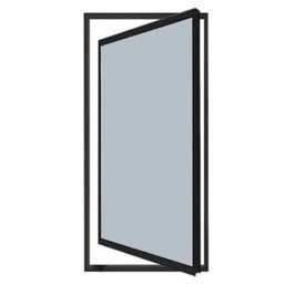 Janela capelinha em alumínio preto classic - 100X60 - 1