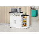 Ver imagem 2 de FRUTEIRA BALCÃO P/ MICROONDAS OU FORNO ELÉT. LOND. 2 PORTAS + CESTOS EM AÇO + RODINHAS COR BRANCO MA