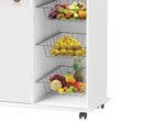 Ver imagem 4 de FRUTEIRA BALCÃO P/ MICROONDAS OU FORNO ELÉT. LOND. 2 PORTAS + CESTOS EM AÇO + RODINHAS COR BRANCO MA