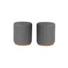 Kit Puff Redondo Grande Cor Cinza - 1