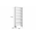 Ver imagem 3 de Módulo Cozinha Bertolini Gourmet Paneleiro 7039 6 Portas (2 de Vidro) Branco/Preto