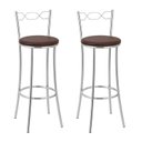 Ver imagem 1 de Kit 2 Banquetas Cromadas BC51-a - A109 Cinza/Cromada/Marrom