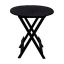 Ver imagem 2 de Conjunto de Mesa Dobrável 70x70 Redonda com 4 Cadeiras - Preto
