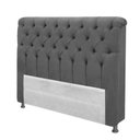 Ver imagem 1 de Cabeceira Imperatriz para Cama Box 195cm Suede Amassado Cinza - Simbal