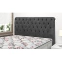 Ver imagem 3 de Cabeceira Imperatriz para Cama Box 195cm Suede Amassado Cinza - Simbal
