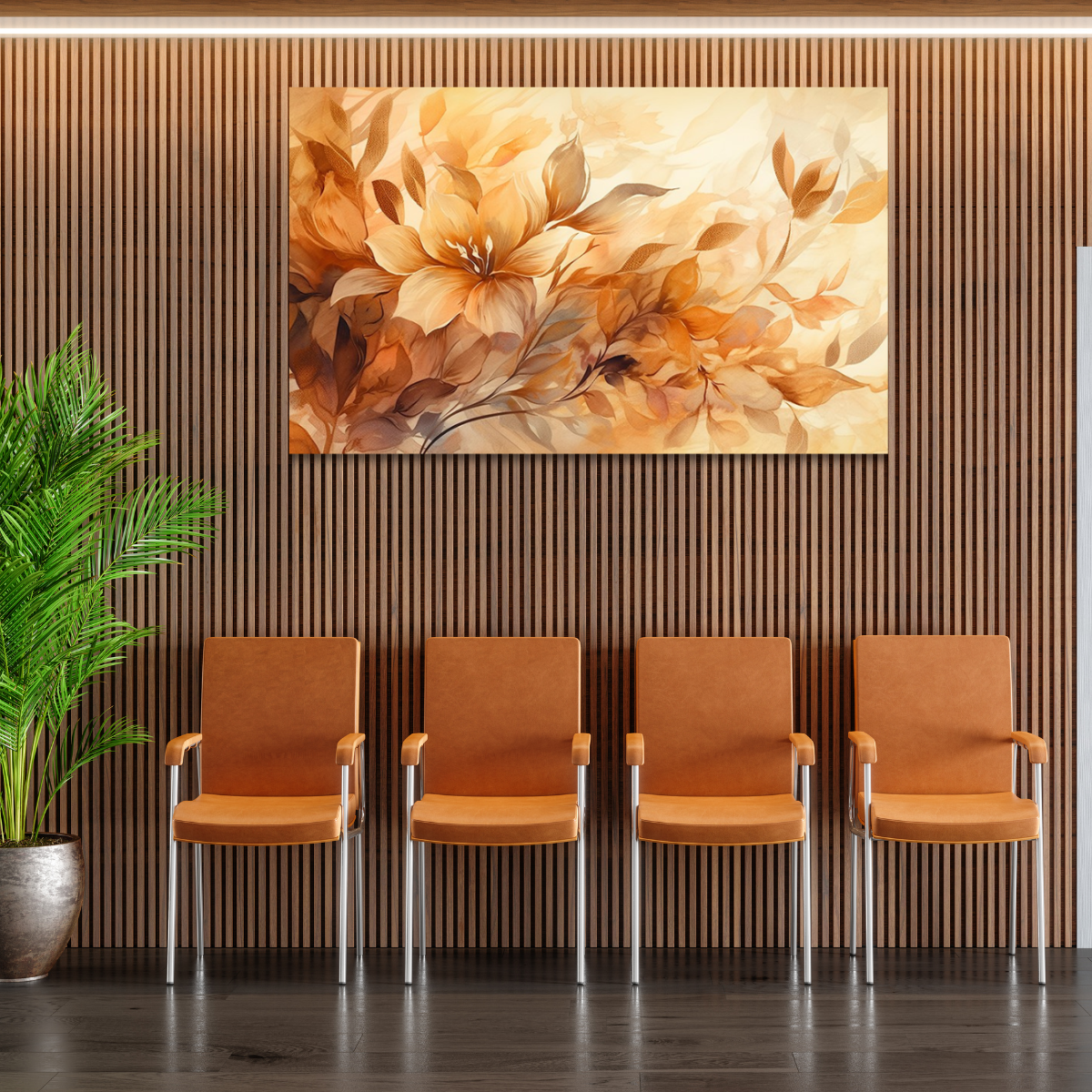 Quadro Decorativo Floral Primavera Amarela Impressão em Hd - 6