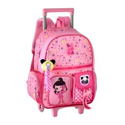 Mochila com Rodas Luluca Rosa - Clio - 1