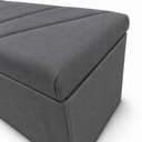Ver imagem 5 de Calcadeira Recamier Baú Estofada 100cm para Cama Solteiro Suede Chumbo