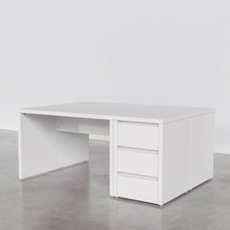 Conjunto Home Office 4 Peças 2 Mesas 120cm 2 Gaveteiros Ficus CabeCasa MadeiraMadeira - 10