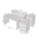 Ver imagem 5 de Conjunto Home Office 4 Peças 2 Mesas 120cm 2 Gaveteiros Ficus CabeCasa MadeiraOriginals