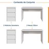 Conjunto Home Office 4 Peças 2 Mesas 120cm 2 Gaveteiros Ficus CabeCasa MadeiraOriginals - 3