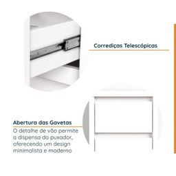 Conjunto Home Office 4 Peças 2 Mesas 120cm 2 Gaveteiros Ficus CabeCasa MadeiraMadeira - 9