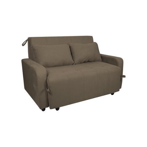 Sofá Cama Amora Suede Cappuccino B255 - Matrix