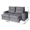Sofá Retrátil e Reclinável 3 Lugares 180cm com Molas Ensacadas e Pillowtop Colorado - 3