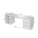 Ver imagem 4 de Escrivaninha Mesa Escritório com Gaveteiro e Nicho Ficus 3 Gavetas 220cm CabeCasa MadeiraOriginals Branco