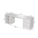 Ver imagem 4 de Escrivaninha Mesa Escritório com Gaveteiro e Nicho 220cm Ficus CabeCasa MadeiraOriginals