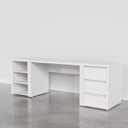 Mesa de Escritório com Gaveteiro e Nicho 220cm Ficus CabeCasa MadeiraMadeira - 10