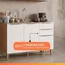 Ver imagem 6 de Armário de Cozinha com Balcão para Pia 6 Portas 2 Gavetas 100% MDF Clara