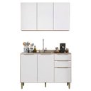 Ver imagem 1 de Armário de Cozinha com Balcão para Pia 6 Portas 2 Gavetas 100% MDF Clara