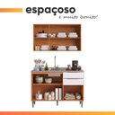 Ver mais imagens de Armário de Cozinha com Balcão para Pia 6 Portas 2 Gavetas 100% MDF Clara