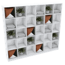 Ver imagem 1 de ARMÁRIO COLMÉIA 30 NICHOS 100%MDF M359.B (LOJA,CLOSET) MUNDI MOVEIS