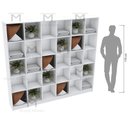 Ver imagem 2 de ARMÁRIO COLMÉIA 30 NICHOS 100%MDF M359.B (LOJA,CLOSET) MUNDI MOVEIS