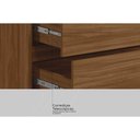 Ver imagem 3 de Guarda Roupa Casal 6 Portas (2 Ripadas) e 6 Gavetas C/ Pés Atrice Nogueira Touch - Demóbile