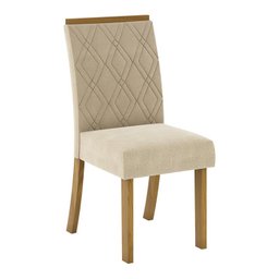 Conjunto 2 Cadeiras Melissa Nature/Linho - Móveis Henn - 3