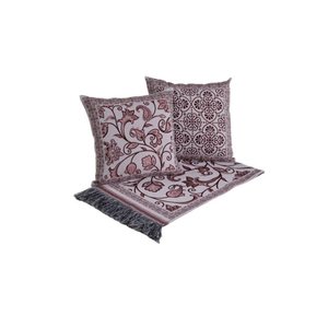 Kit Xale para Sofá com Franja Grécia 5 Peças 1,35m X 1,35m 60% Algodão 40% Poliéster Tecido