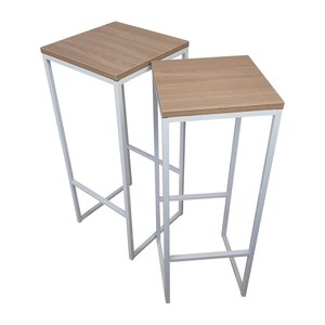 Kit Banquetas Mdf Strassis Design Sd-3040 Branca