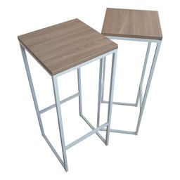 Kit Banquetas Mdf Strassis Design Sd-3040 Branca - 3