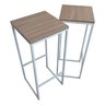 Kit Banquetas Mdf Strassis Design Sd-3040 Branca - 3