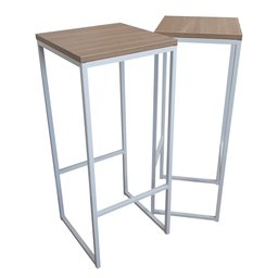 Kit Banquetas Mdf Strassis Design Sd-3040 Branca - 2