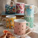 Ver imagem 5 de Conjunto 6 Canecas Chá Cerâmica 318ml Flora