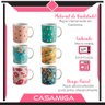 Conjunto 6 Canecas Chá Cerâmica 318ml Flora - 4