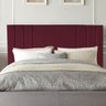 Cabeceira 140 Cm Suede Casal Frame Estofada Cama Box Moderna:bordo - 2