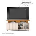 Ver mais imagens de Rack para TV até 60 Polegadas 136cm 1 Porta de Correr Ripado Temis Espresso Móveis