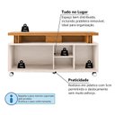 Ver imagem 7 de Rack para TV até 60 Polegadas 136cm 1 Porta de Correr Ripado Temis Espresso Móveis