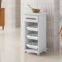 Ver imagem 1 de Fruteira Curitiba 1 Gaveta 3 Cestos MDF-MDP 39cm Branco Cinamomo Off White