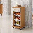 Ver imagem 2 de Fruteira Curitiba 1 Gaveta 3 Cestos MDF-MDP 39cm Branco Cinamomo Off White