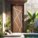 Ver imagem 1 de Kit Porta de Madeira Agatha 1,02 X 2,10 Bat.14cm Fech.rolete com Puxador - Rodam