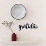 Adorno Gratidão - Quadro, Lettering, Decoração Para Parede - 25cm - Toque 3D:Preto - 5