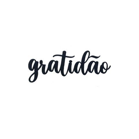 Adorno Gratidão - Quadro, Lettering, Decoração Para Parede - 25cm - Toque 3D:Preto