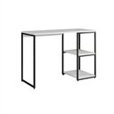 Ver imagem 2 de Mesa Escritório Berlim Industrial com Prateleira Ferro Preto Tampo 110x46 Branco