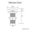 Ver imagem 5 de Válvula Click 7/8 Polegadas Black Matte Banheiro